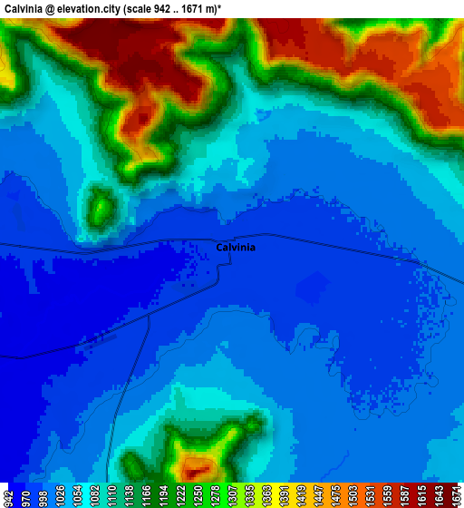 Zoom OUT 2x Calvinia, South Africa elevation map