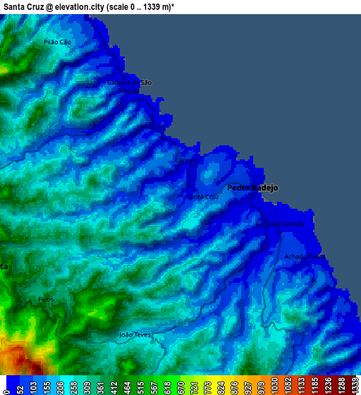 Zoom OUT 2x Santa Cruz, Cape Verde elevation map
