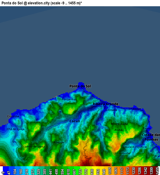 Zoom OUT 2x Ponta do Sol, Cape Verde elevation map