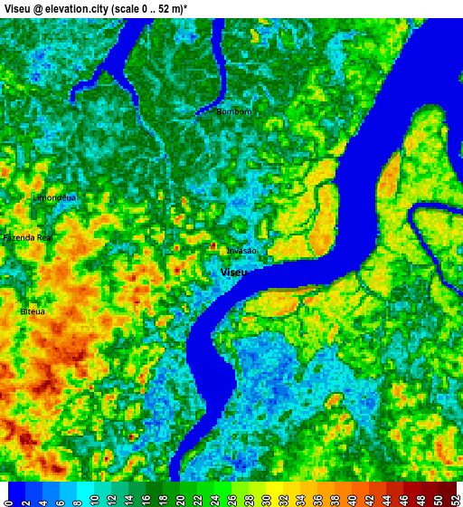 Zoom OUT 2x Viseu, Brazil elevation map