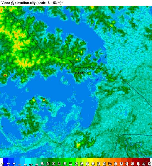 Zoom OUT 2x Viana, Brazil elevation map