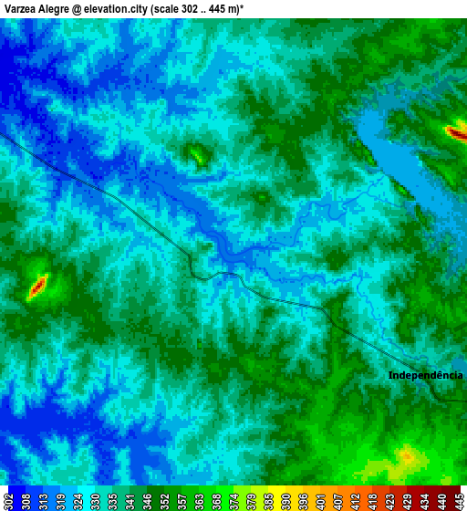 Zoom OUT 2x Várzea Alegre, Brazil elevation map