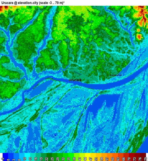 Zoom OUT 2x Urucará, Brazil elevation map