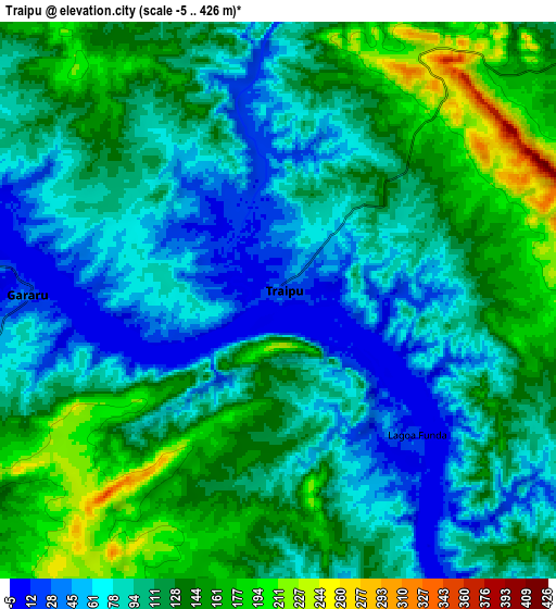Zoom OUT 2x Traipu, Brazil elevation map