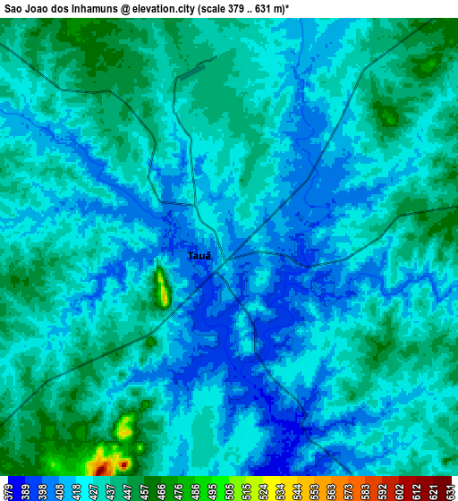 Zoom OUT 2x São João dos Inhamuns, Brazil elevation map