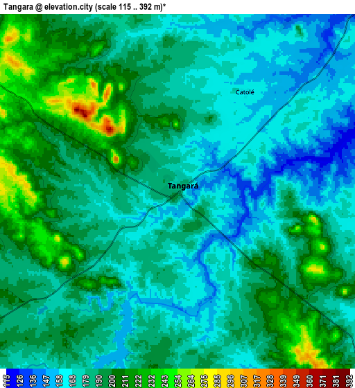 Zoom OUT 2x Tangará, Brazil elevation map