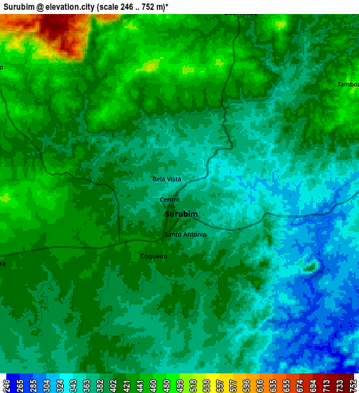 Zoom OUT 2x Surubim, Brazil elevation map