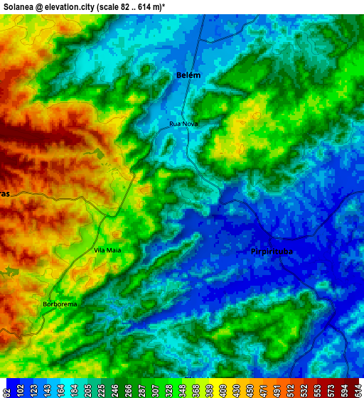 Zoom OUT 2x Solânea, Brazil elevation map