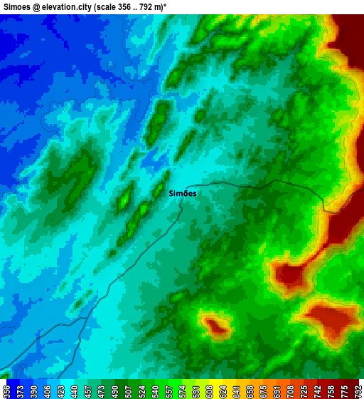 Zoom OUT 2x Simões, Brazil elevation map