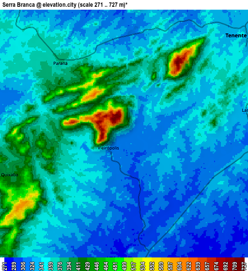 Zoom OUT 2x Serra Branca, Brazil elevation map