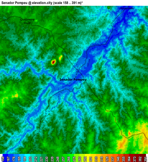 Zoom OUT 2x Senador Pompeu, Brazil elevation map