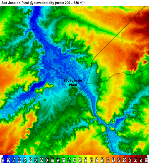 Zoom OUT 2x São João do Piauí, Brazil elevation map