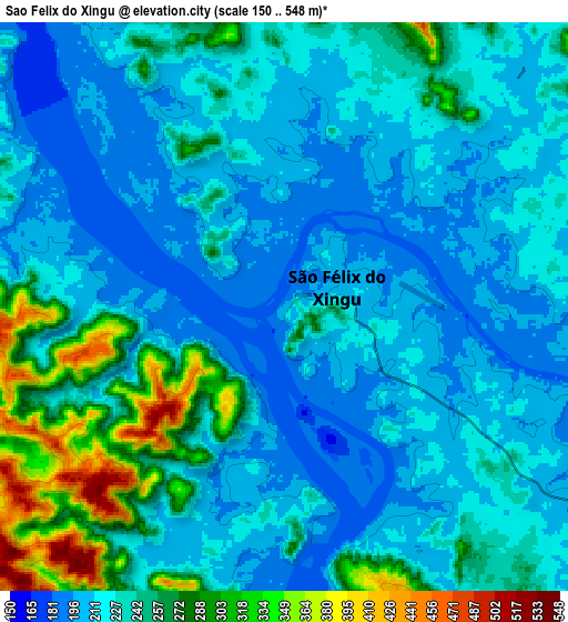 Zoom OUT 2x São Félix do Xingu, Brazil elevation map