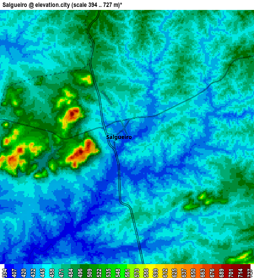 Zoom OUT 2x Salgueiro, Brazil elevation map