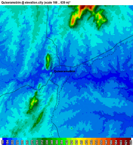 Zoom OUT 2x Quixeramobim, Brazil elevation map