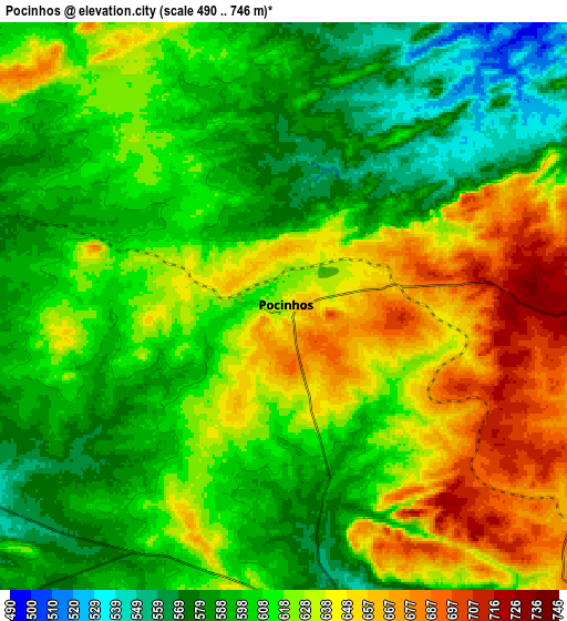 Zoom OUT 2x Pocinhos, Brazil elevation map