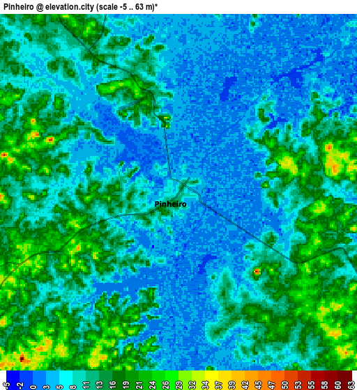 Zoom OUT 2x Pinheiro, Brazil elevation map