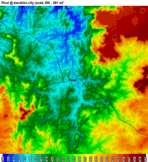 Zoom OUT 2x Picuí, Brazil elevation map