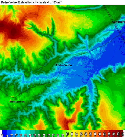 Zoom OUT 2x Pedro Velho, Brazil elevation map