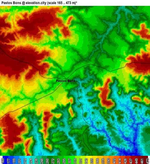 Zoom OUT 2x Pastos Bons, Brazil elevation map