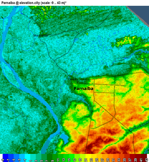 Zoom OUT 2x Parnaíba, Brazil elevation map