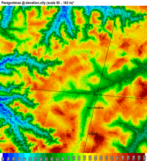 Zoom OUT 2x Paragominas, Brazil elevation map