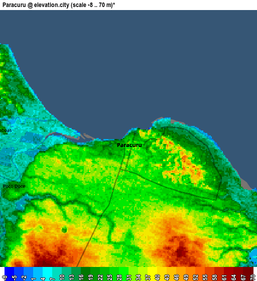 Zoom OUT 2x Paracuru, Brazil elevation map