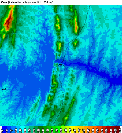 Zoom OUT 2x Orós, Brazil elevation map