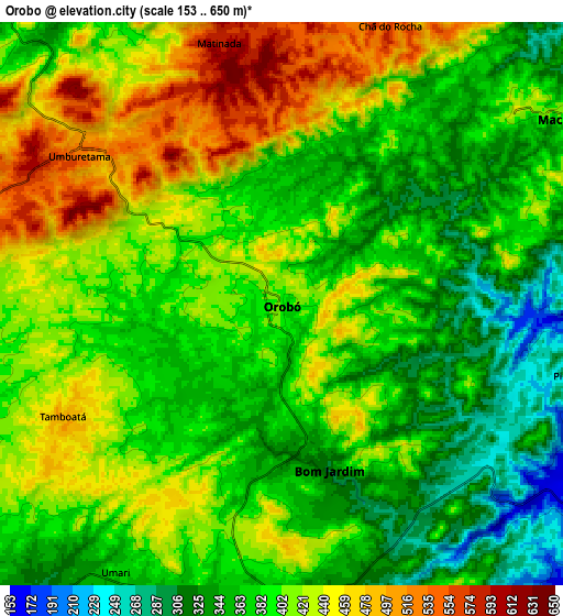 Zoom OUT 2x Orobó, Brazil elevation map