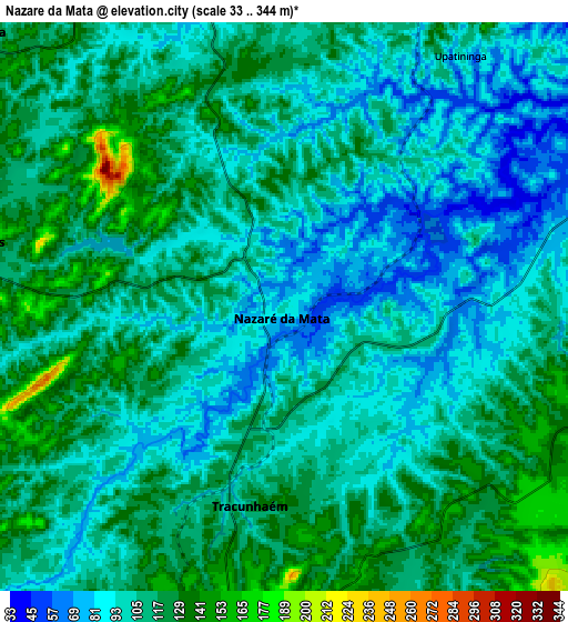 Zoom OUT 2x Nazaré da Mata, Brazil elevation map