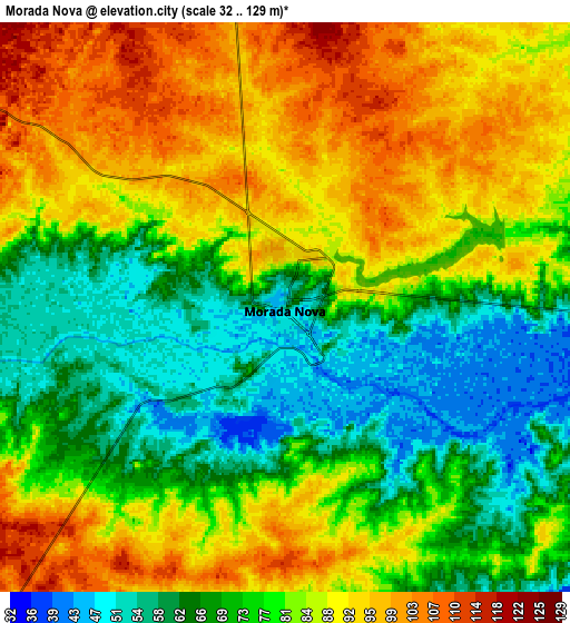 Zoom OUT 2x Morada Nova, Brazil elevation map