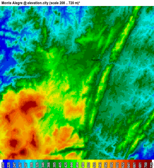 Zoom OUT 2x Monte Alegre, Brazil elevation map