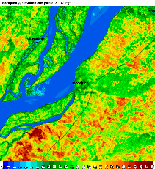 Zoom OUT 2x Mocajuba, Brazil elevation map