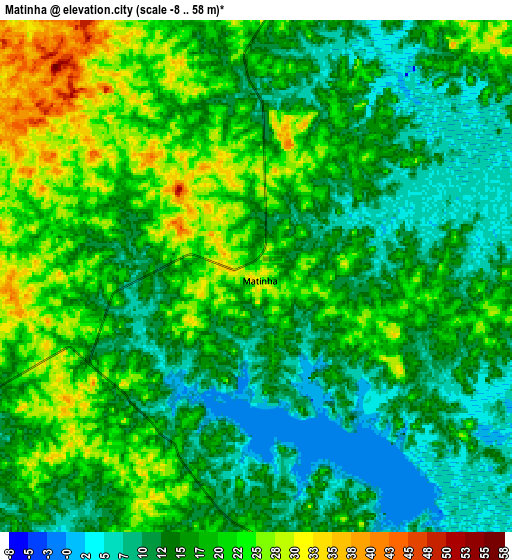 Zoom OUT 2x Matinha, Brazil elevation map