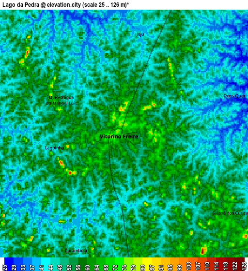 Zoom OUT 2x Lago da Pedra, Brazil elevation map
