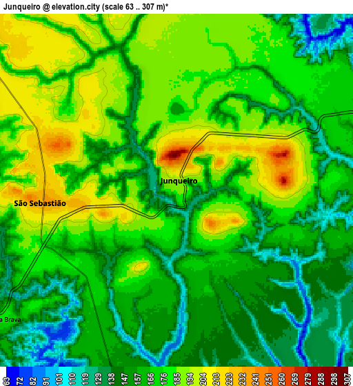 Zoom OUT 2x Junqueiro, Brazil elevation map