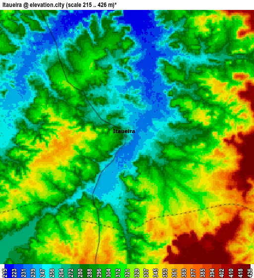 Zoom OUT 2x Itaueira, Brazil elevation map