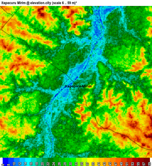 Zoom OUT 2x Itapecuru Mirim, Brazil elevation map