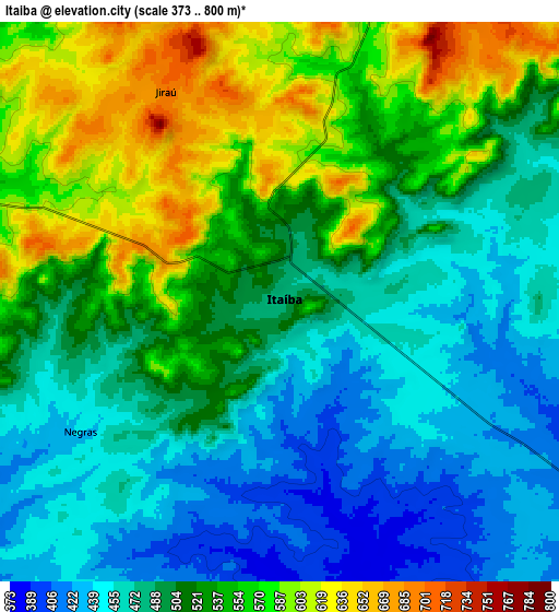 Zoom OUT 2x Itaíba, Brazil elevation map