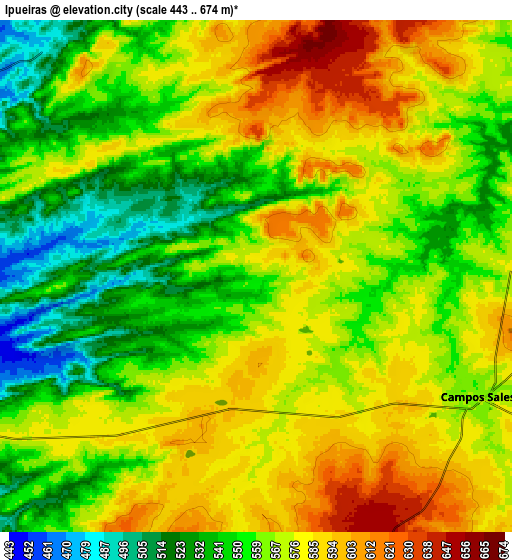 Zoom OUT 2x Ipueiras, Brazil elevation map