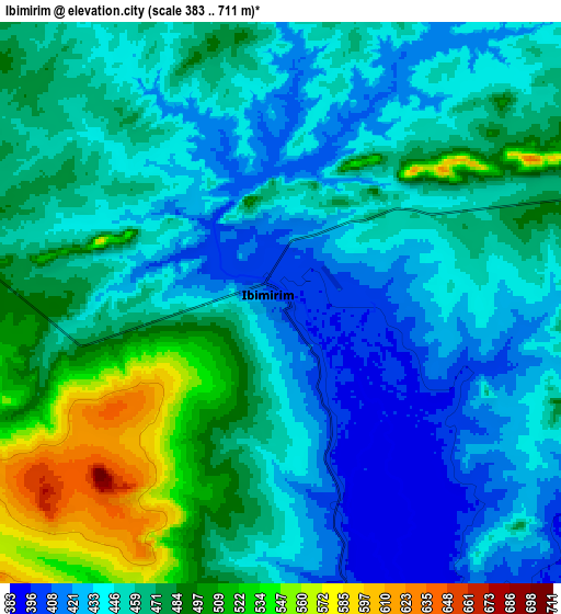 Zoom OUT 2x Ibimirim, Brazil elevation map