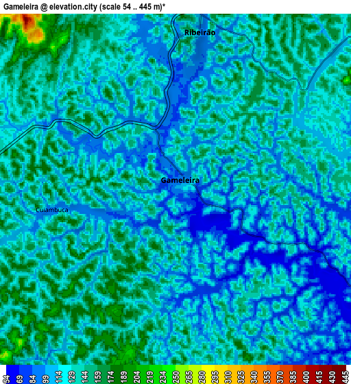 Zoom OUT 2x Gameleira, Brazil elevation map
