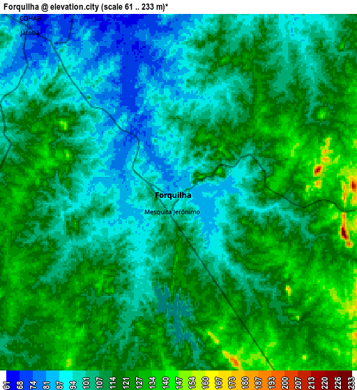 Zoom OUT 2x Forquilha, Brazil elevation map