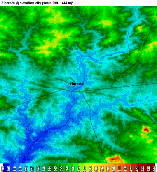 Zoom OUT 2x Floresta, Brazil elevation map