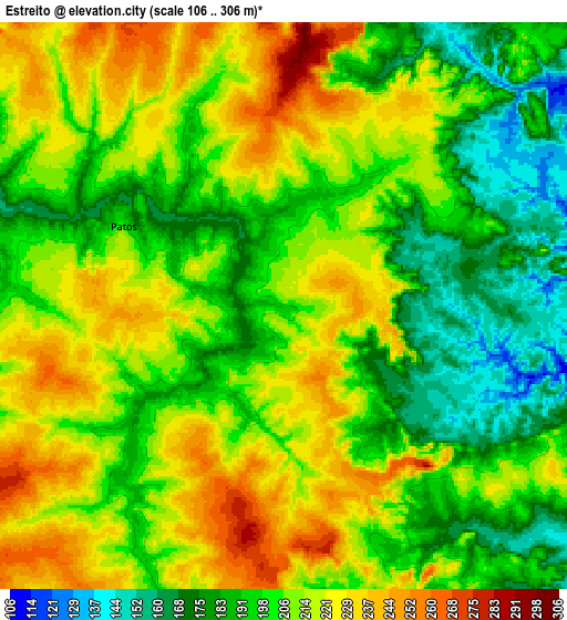 Zoom OUT 2x Estreito, Brazil elevation map