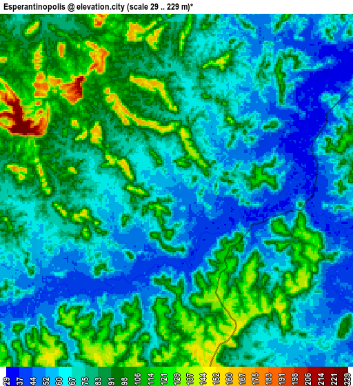 Zoom OUT 2x Esperantinópolis, Brazil elevation map