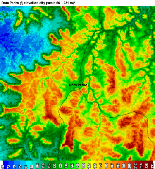 Zoom OUT 2x Dom Pedro, Brazil elevation map