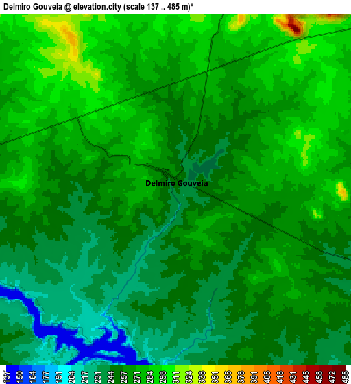 Zoom OUT 2x Delmiro Gouveia, Brazil elevation map