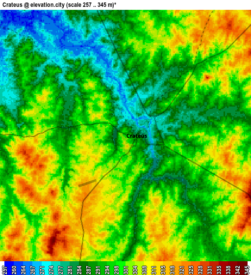 Zoom OUT 2x Crateús, Brazil elevation map