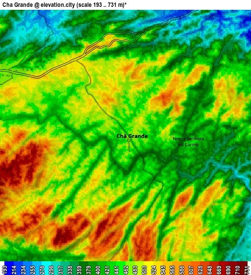 Zoom OUT 2x Chã Grande, Brazil elevation map